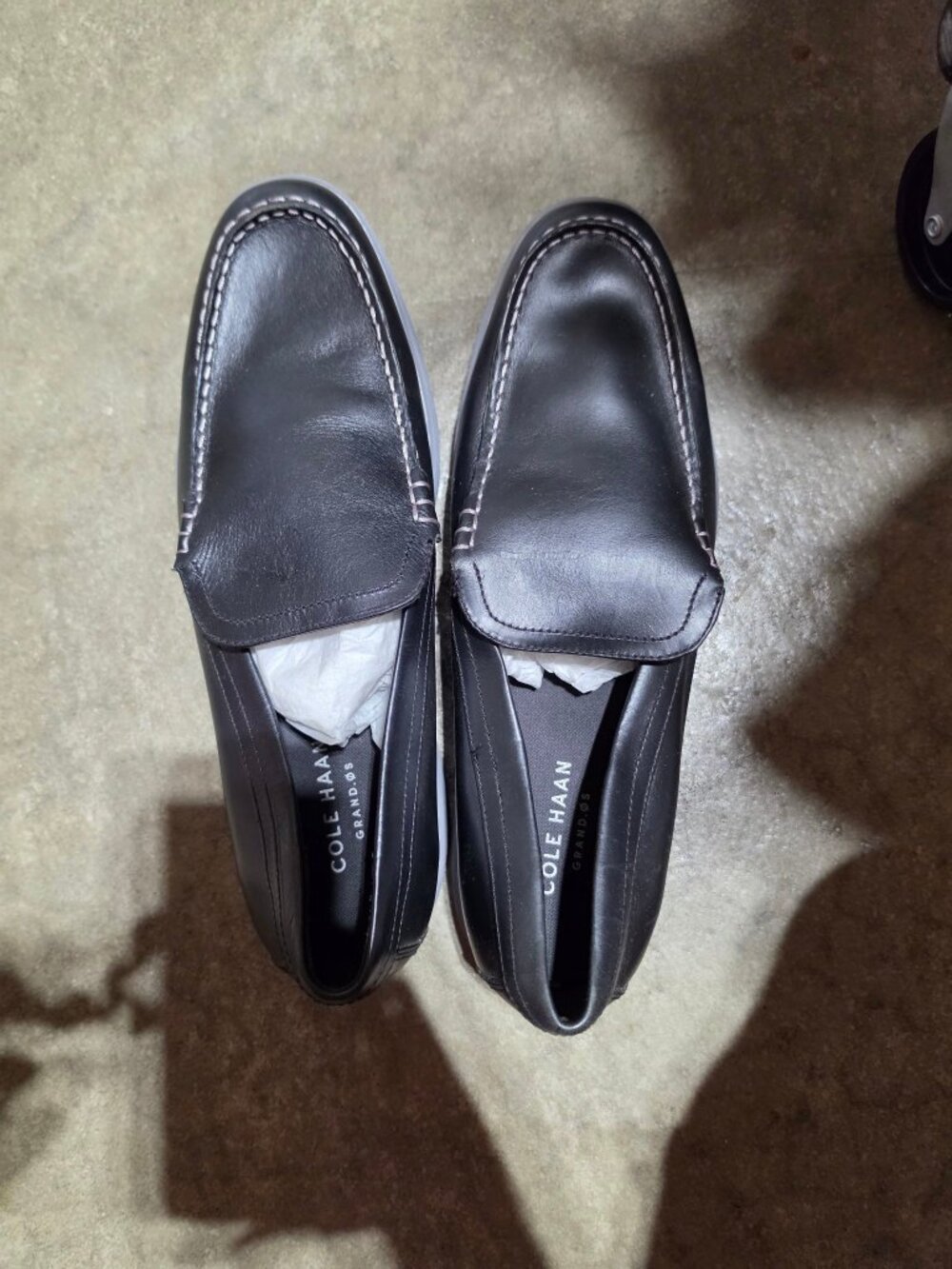 Cole Haan Grand.OS Penny Loafers Mens 11 Brown Leather Excellent